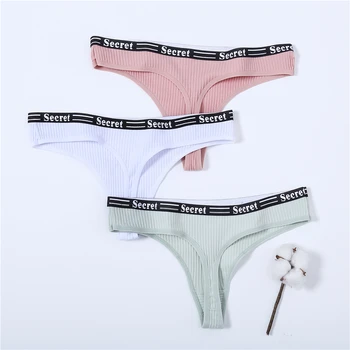 Women's Cotton G-String Soild Panties String Underwear 3Pcs/Lot Women Briefs Sexy Lingerie Pants Intimate Ladies Letter Low-Rise
Women's Cotton G-String Soild Panties String Underwear 3Pcs/Lot Women Briefs Sexy Lingerie Pants Intimate Ladies Letter Low-Rise