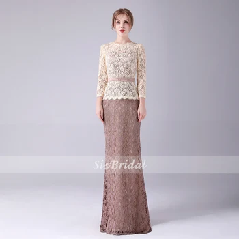 Sheath/Column Scoop Neck Floor Length Lace Mother of the Bride Dresses With Sashes/ Ribbons
Sheath/Column Scoop Neck Floor Length Lace Mother of the Bride Dresses With Sashes/ Ribbons