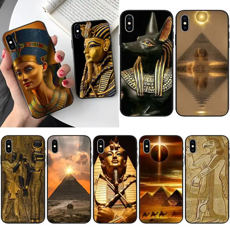 XSPING Египет Nefertiti Anubis Ankh чехол для телефона iPhone 12 Mini 11 Pro XS Max X XR 7 8 Plus | Мобильные