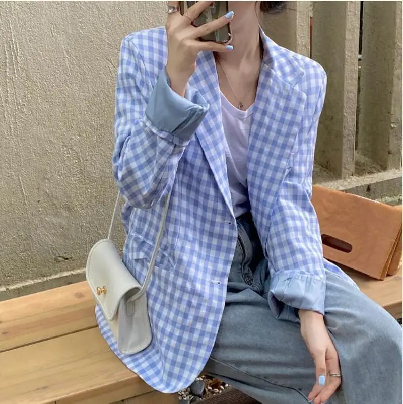 New 2020 Autumn Spring Women's Blazers Pockets Jackets Elegant Vintage Oversize Checkered Woolen Plaid Tops Winter Coat CL811
New 2020 Autumn Spring Women's Blazers Pockets Jackets Elegant Vintage Oversize Checkered Woolen Plaid Tops Winter Coat CL811
