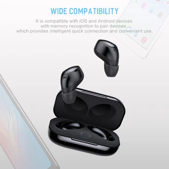 TWS Bluetooth 4.2 Mini Dual Wireless Earphones Bluetooth Earphones Stereo Sound Earbuds with Microphone and Charging Box
TWS Bluetooth 4.2 Mini Dual Wireless Earphones Bluetooth Earphones Stereo Sound Earbuds with Microphone and Charging Box