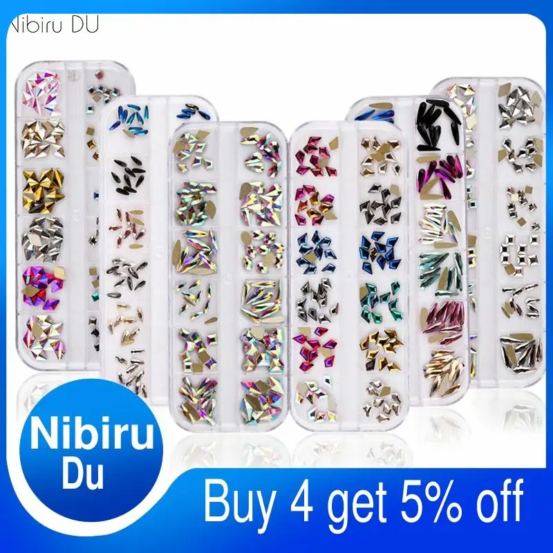 120pcs/Box Colorful Crystal AB Nail Art Rhinestones Send Tweezers Multi-Shape Glitter Stones 3D Crystal DIY Nail Art Decorations
120pcs/Box Colorful Crystal AB Nail Art Rhinestones Send Tweezers Multi-Shape Glitter Stones 3D Crystal DIY Nail Art Decorations