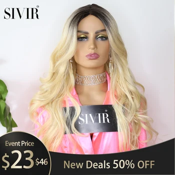 Long curly hair 613# Ombre Brown Blonde Color Lace Part Wigs Synthetic Hair Wig For Women Long Straight Middle/Side Part Wig 
Long curly hair 613# Ombre Brown Blonde Color Lace Part Wigs Synthetic Hair Wig For Women Long Straight Middle/Side Part Wig
