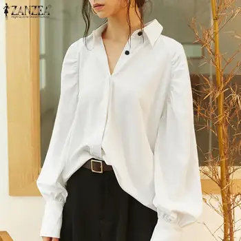 ZANZEA Women's Blouse Casual Turn Down Collar Shirts Office Lady Work White Shirts Elegant Puff Sleeve Tunic Tops Blusas Chemise
ZANZEA Women's Blouse Casual Turn Down Collar Shirts Office Lady Work White Shirts Elegant Puff Sleeve Tunic Tops Blusas Chemise