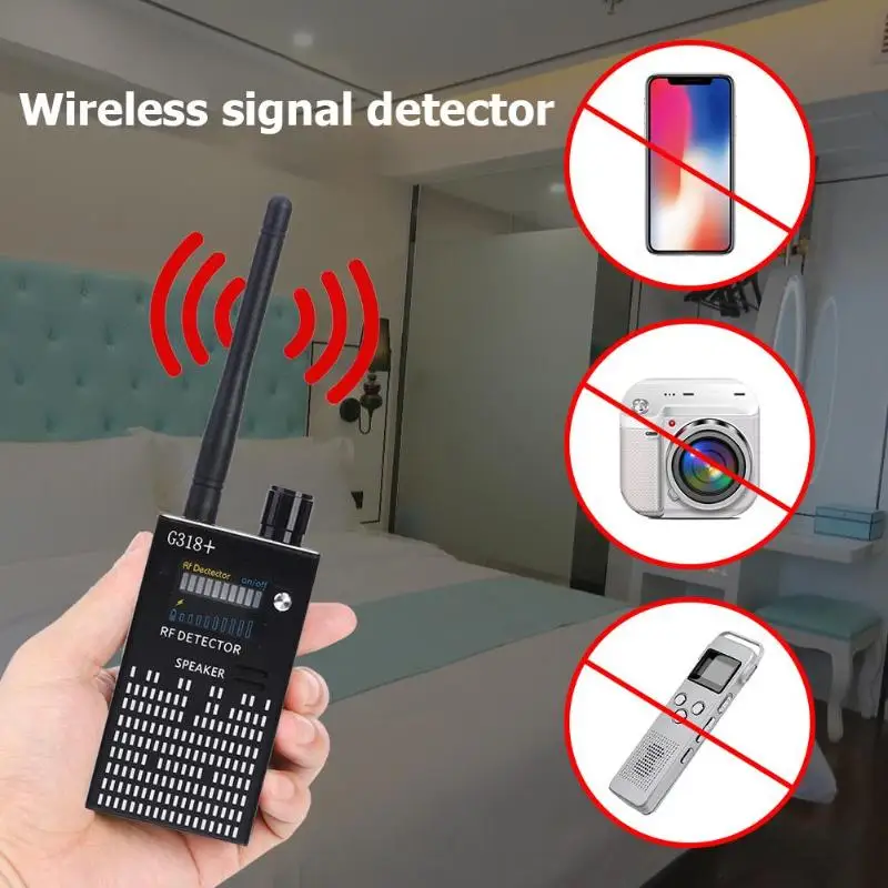 G318+ wiretap hidden spy cam gsm jammer signal blocker mini camera spy camera GPS tracker GSM card RF sound signal spy detector
G318+ wiretap hidden spy cam gsm jammer signal blocker mini camera spy camera GPS tracker GSM card RF sound signal spy detector