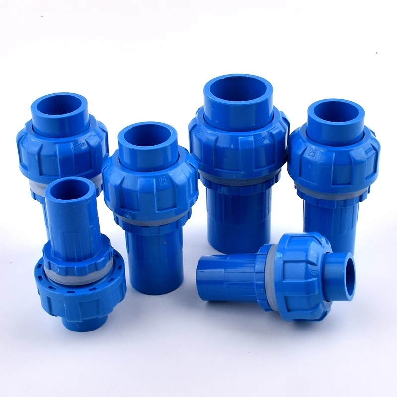 

2~10Pcs 20/25/32/40/50mm PVC Pipe Union Connectors Aquarium Fish Tank Drain Garden Irrigation Accessories Inlet Outlet Joints