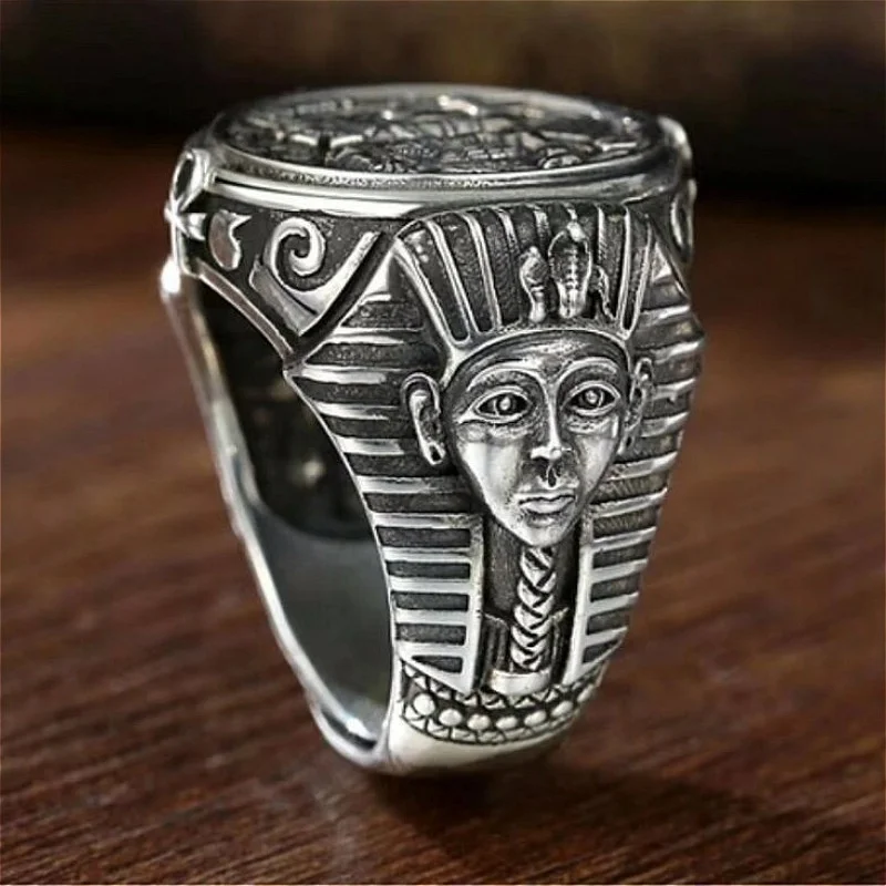 NewRetro Egyptian Pharaoh Sphinx Pattern Ring Men's Ring Egypt Two Mythical Warrior Pattern Metal Ring Accessories Party Jewelry
NewRetro Egyptian Pharaoh Sphinx Pattern Ring Men's Ring Egypt Two Mythical Warrior Pattern Metal Ring Accessories Party Jewelry