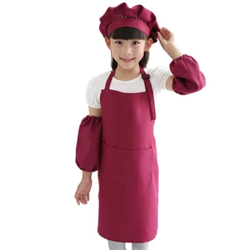 Kids Full Apron Bib Set with Pocket and Hat Sleeves Craft Kitchen Chef Cooking Art Children Diy Apparel Wine Red
Kids Full Apron Bib Set with Pocket and Hat Sleeves Craft Kitchen Chef Cooking Art Children Diy Apparel Wine Red