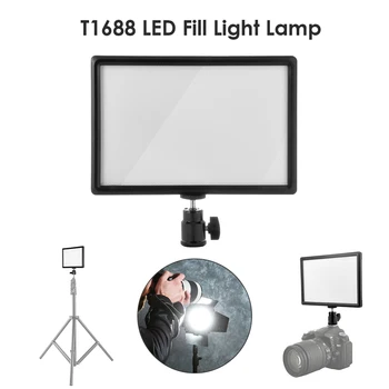 T1688 Ultra Thin LED Video Light Panel Camera Photography DV Camcorder Studio Lighting Lamp with Hot Shoe Mount
T1688 Ultra Thin LED Video Light Panel Camera Photography DV Camcorder Studio Lighting Lamp with Hot Shoe Mount