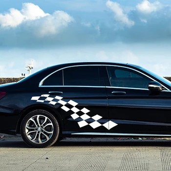 2PCS Car Stickers Universal Auto Both Side Skirts Plaid Streaks Decals Vinyl Racing Stripe Sticker Styling Tuning Accessories
2PCS Car Stickers Universal Auto Both Side Skirts Plaid Streaks Decals Vinyl Racing Stripe Sticker Styling Tuning Accessories