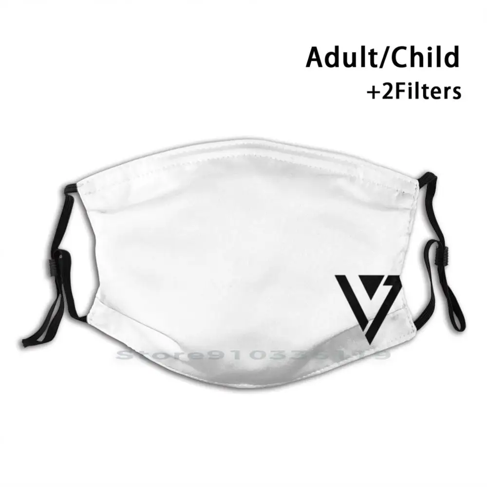 Logo Diamond Reusable Mouth Face Mask With Filters Kids Seventeen Diamand K Pop | Аксессуары для одежды
