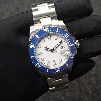 40mm Men's Watch Aseptic Dial white Mechanical Automatic Stainless Steel Sapphire Glass 2813 Movement Ceramic Bezel 05
40mm Men's Watch Aseptic Dial white Mechanical Automatic Stainless Steel Sapphire Glass 2813 Movement Ceramic Bezel 05