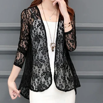 Shawl Jacket Summer Short Blouse Sun Protection Clothing Outside Thin Section Cardigan Long Sleeve Lace Wild Blouse Shirt 2020
Shawl Jacket Summer Short Blouse Sun Protection Clothing Outside Thin Section Cardigan Long Sleeve Lace Wild Blouse Shirt 2020