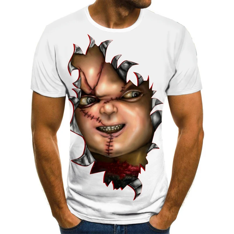 2019 г. лидер продаж мужские футболки 3dshirts креативные с принтом Ужасный Призрак