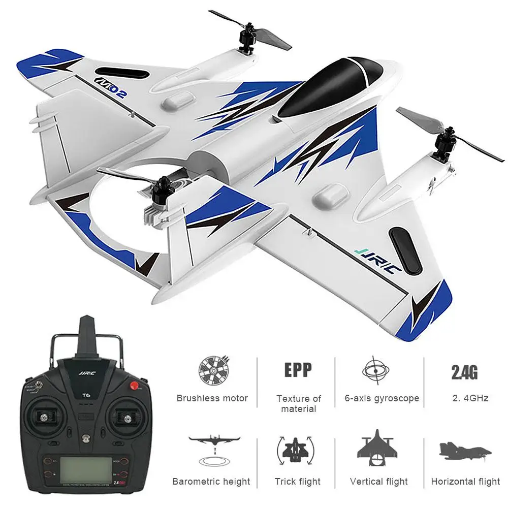 6CH RC Airplane Brushless Motor Vertical Take-off Remote Control Glider Fixed Wing Vertical Takeoff & Landing Plane Aircraft RTF
6CH RC Airplane Brushless Motor Vertical Take-off Remote Control Glider Fixed Wing Vertical Takeoff & Landing Plane Aircraft RTF