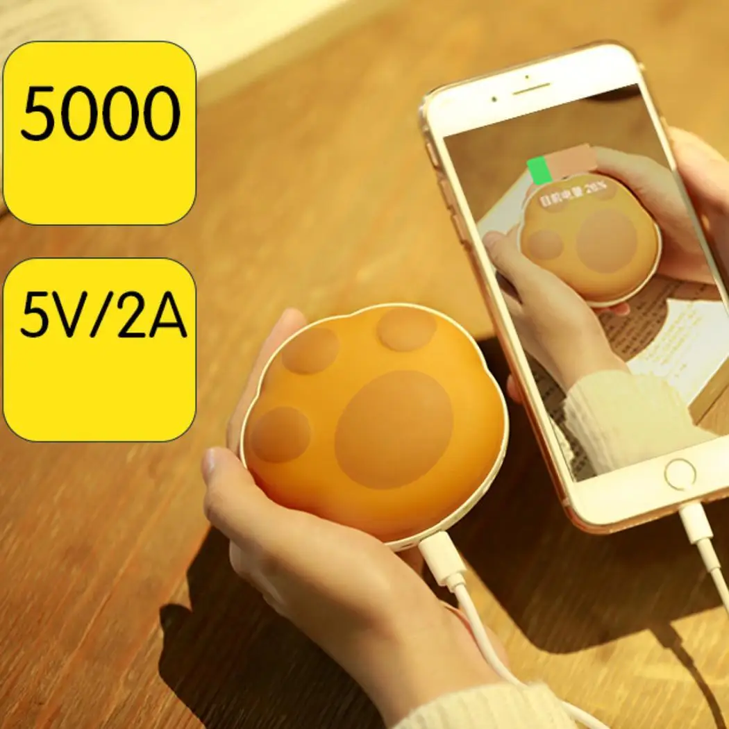 Cat Claw Hand Warmer Power Bank Portable 5000mAh Mobile Power USB Rechargeable Winter Warm Hand Mini Handheld Heater For Xiaomi
Cat Claw Hand Warmer Power Bank Portable 5000mAh Mobile Power USB Rechargeable Winter Warm Hand Mini Handheld Heater For Xiaomi
