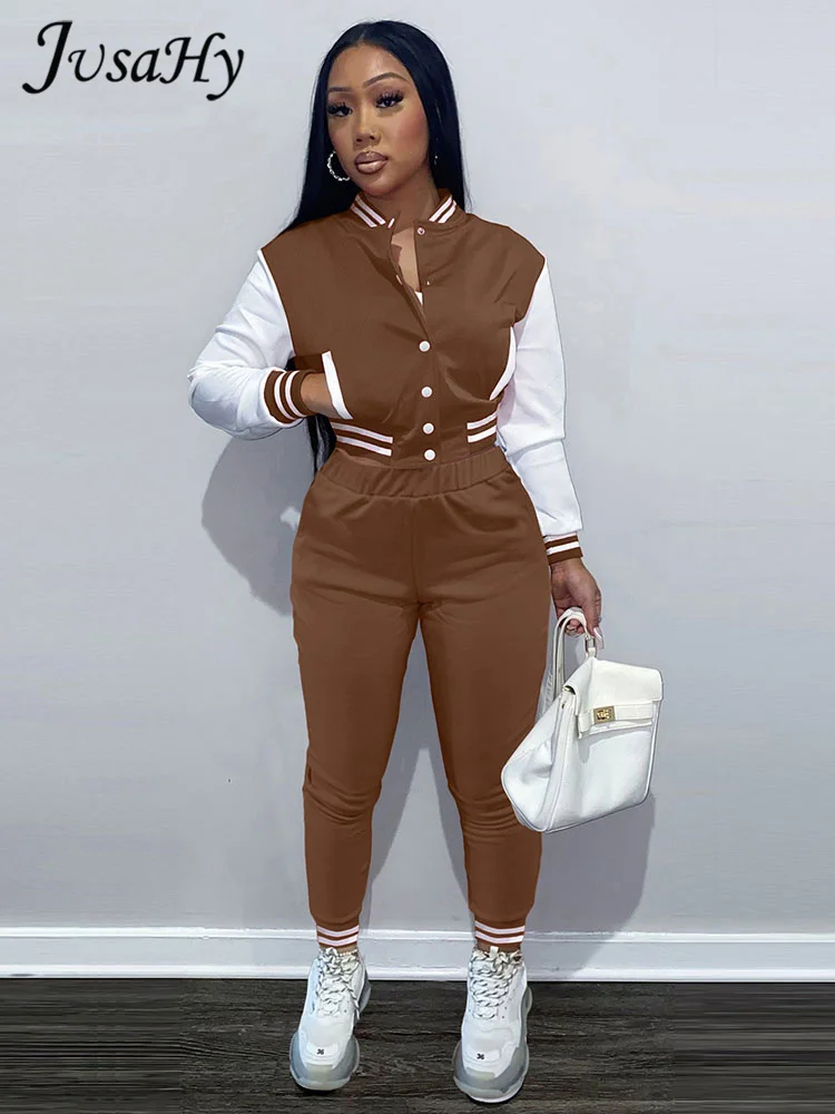 JuSaHy Y2K Casual Women's Two Pieces Sets Long Sleeves Single Breasted Coat+High Waist Pants Matching Outfits Casual Streetwear
JuSaHy Y2K Casual Women's Two Pieces Sets Long Sleeves Single Breasted Coat+High Waist Pants Matching Outfits Casual Streetwear