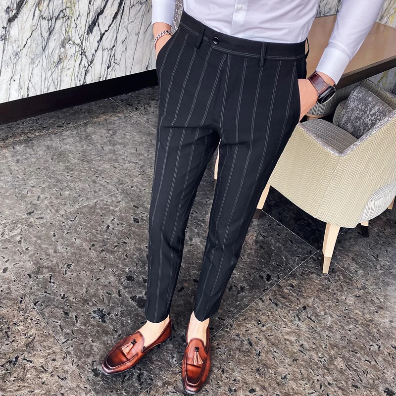 Весна 2020 британский стиль деловые брюки мужские повседневные Формальные костюмы