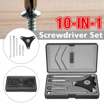10 in 1 Screwdriver Set Precision Torx Hex Screw Driver Magnetic Bit Insulated Handle Multi-function Repair Hand Tool Kit 
10 in 1 Screwdriver Set Precision Torx Hex Screw Driver Magnetic Bit Insulated Handle Multi-function Repair Hand Tool Kit