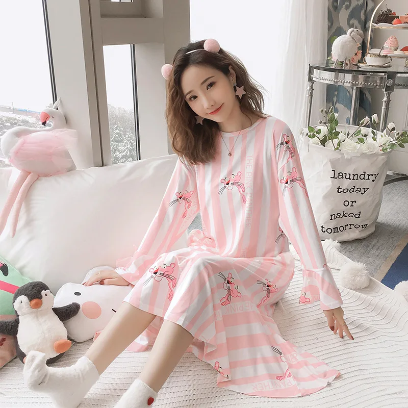 Good Dream Not Long Sleeve Nightgown Women's Spring And Autumn Loose And Plus-sized Cute Korean-style WOMEN'S Pajamas New Produc
Good Dream Not Long Sleeve Nightgown Women's Spring And Autumn Loose And Plus-sized Cute Korean-style WOMEN'S Pajamas New Produc