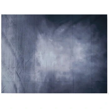 5x7FT Retro Thin Black Grey Dark Studio Backdrop Photography Props Background