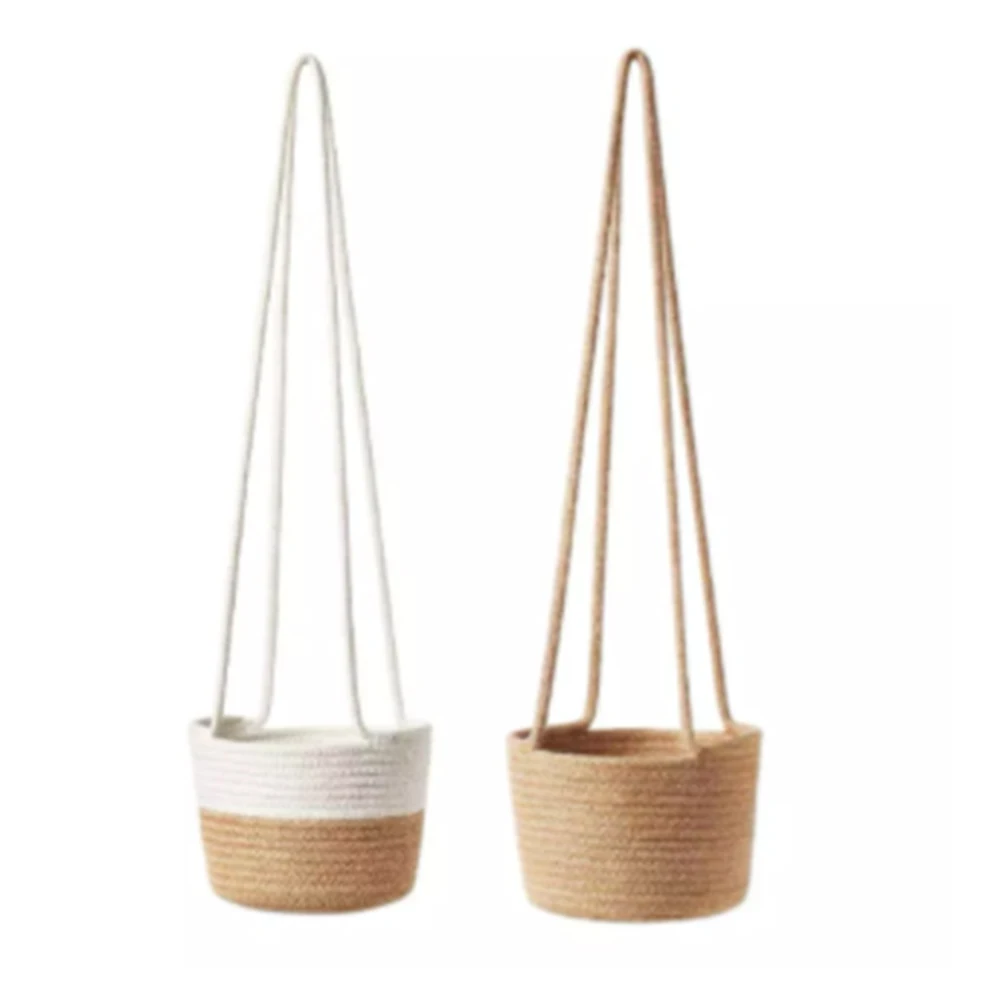 Hand-woven Macrame Cotton Rope Flower Pot Hanging Basket Net Bag Knotted Rope Flower PotPlant Holder For Garden Decor
Hand-woven Macrame Cotton Rope Flower Pot Hanging Basket Net Bag Knotted Rope Flower PotPlant Holder For Garden Decor