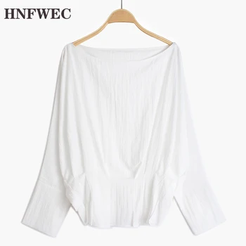 Women Black Pleated Split Big Size Blouse New Slash NeckLong Sleeve Loose Fit Shirt Fashion Tide Spring Autumn 2020 V829 
Women Black Pleated Split Big Size Blouse New Slash NeckLong Sleeve Loose Fit Shirt Fashion Tide Spring Autumn 2020 V829