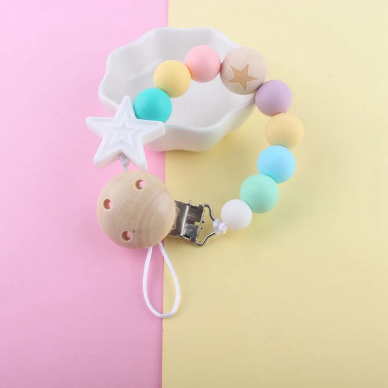 Baby Teether Pacifier Clip Chain Wooden Beads Clip Chupetas Soother Teether Anti-Drop Rope Chew Pacifier Clips Nipple Holder
Baby Teether Pacifier Clip Chain Wooden Beads Clip Chupetas Soother Teether Anti-Drop Rope Chew Pacifier Clips Nipple Holder