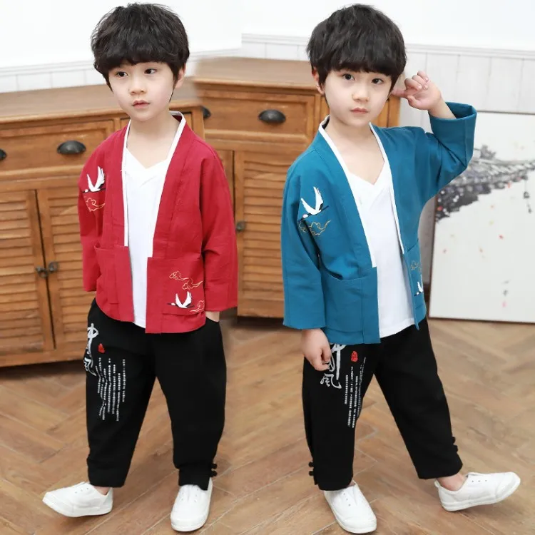 Boy's Hanfu 2020 Summer Long-Sleeved Retro Hanfu 1-3 Years Old Children's Summer and Autumn Chinese Tang Suit Cloud Crane Suit
Boy's Hanfu 2020 Summer Long-Sleeved Retro Hanfu 1-3 Years Old Children's Summer and Autumn Chinese Tang Suit Cloud Crane Suit