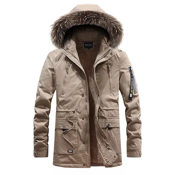 Men Parkas 2019 Winter Long Casual Fur Collar Hooded Jacket Men New Outdoor Fashion Warm Fleece Thick Cotton Coat Parka Men 
Men Parkas 2019 Winter Long Casual Fur Collar Hooded Jacket Men New Outdoor Fashion Warm Fleece Thick Cotton Coat Parka Men