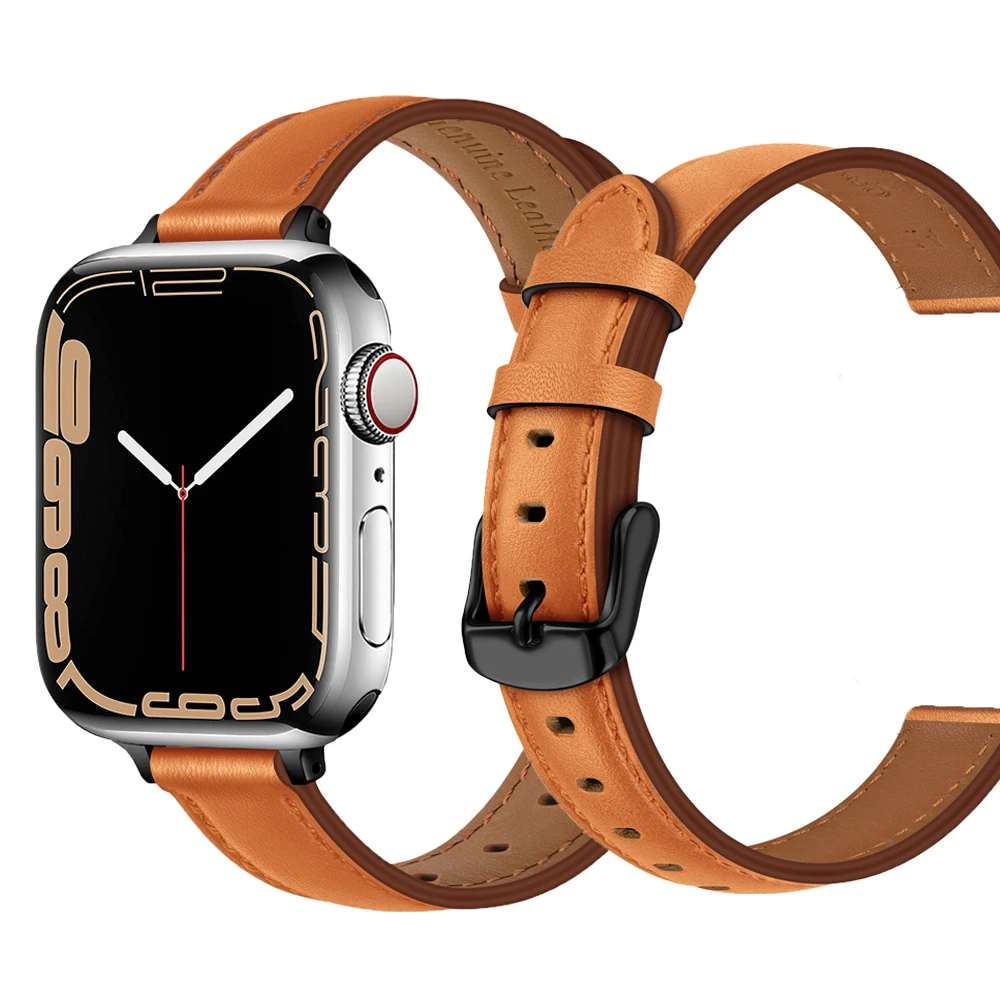 Ремешок кожаный для Apple Watch 44 мм 42 мм 45 мм 41 мм, браслет для iWatch 7 3 4 5 6 2 1 SE, аксессуары для умных часов
Ремешок кожаный для Apple Watch 44 мм 42 мм 45 мм 41 мм, браслет для iWatch 7 3 4 5 6 2 1 SE, аксессуары для умных часов