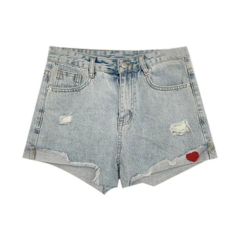 New Summer Denim Shorts Women Vintage Hole Denim Shorts Loose High Waist Hot Pants Harajuku Embroidered Love Denim Shorts Female
New Summer Denim Shorts Women Vintage Hole Denim Shorts Loose High Waist Hot Pants Harajuku Embroidered Love Denim Shorts Female