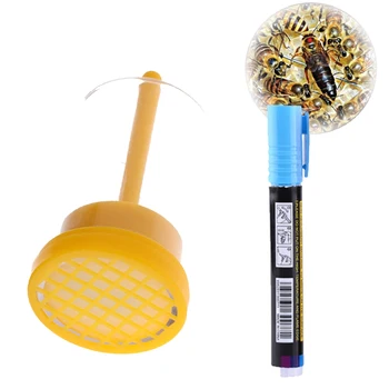 1 set Plastic Queen Bee Marking Cage and Bee Marker Pen Marker Bottle with Plunger Capture Queen Beekeeping Equipment
1 set Plastic Queen Bee Marking Cage and Bee Marker Pen Marker Bottle with Plunger Capture Queen Beekeeping Equipment