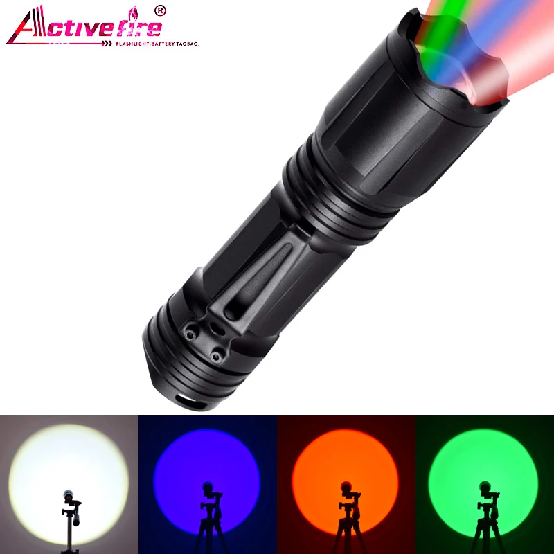 4 Color in 1 LED Tactical Flashlight Rechargeable Red Green Blue White Light Flashlight Waterproof Zoomable for Camping Hiking
4 Color in 1 LED Tactical Flashlight Rechargeable Red Green Blue White Light Flashlight Waterproof Zoomable for Camping Hiking