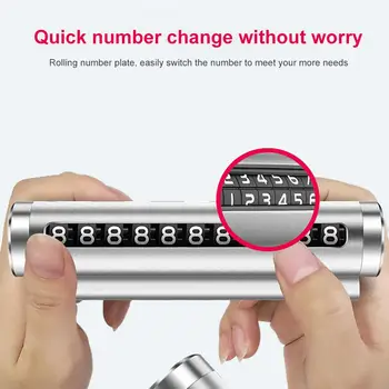 Universal Car Temporary Parking Card Rotate Phone Number Plate Automobile Aluminum Park Stop Stickers Auto Accessories
Universal Car Temporary Parking Card Rotate Phone Number Plate Automobile Aluminum Park Stop Stickers Auto Accessories