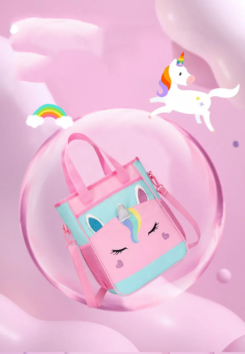 Unicorn Lovely School Tote Bag For Girls Unicorn Lovely School Tote Bag For Girls