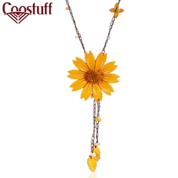 Leather Sunflower Women's Jewelry Long Necklaces Neck Decoration Accessories Suspension Chain Statement Gifts Pendant&Necklaces 
Leather Sunflower Women's Jewelry Long Necklaces Neck Decoration Accessories Suspension Chain Statement Gifts Pendant&Necklaces