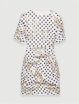 Women Dress New Spring / Summer 2020 Polka Dot Embroidered Sequins Floral Pattern Short Sleeve Mini Dress
Women Dress New Spring / Summer 2020 Polka Dot Embroidered Sequins Floral Pattern Short Sleeve Mini Dress