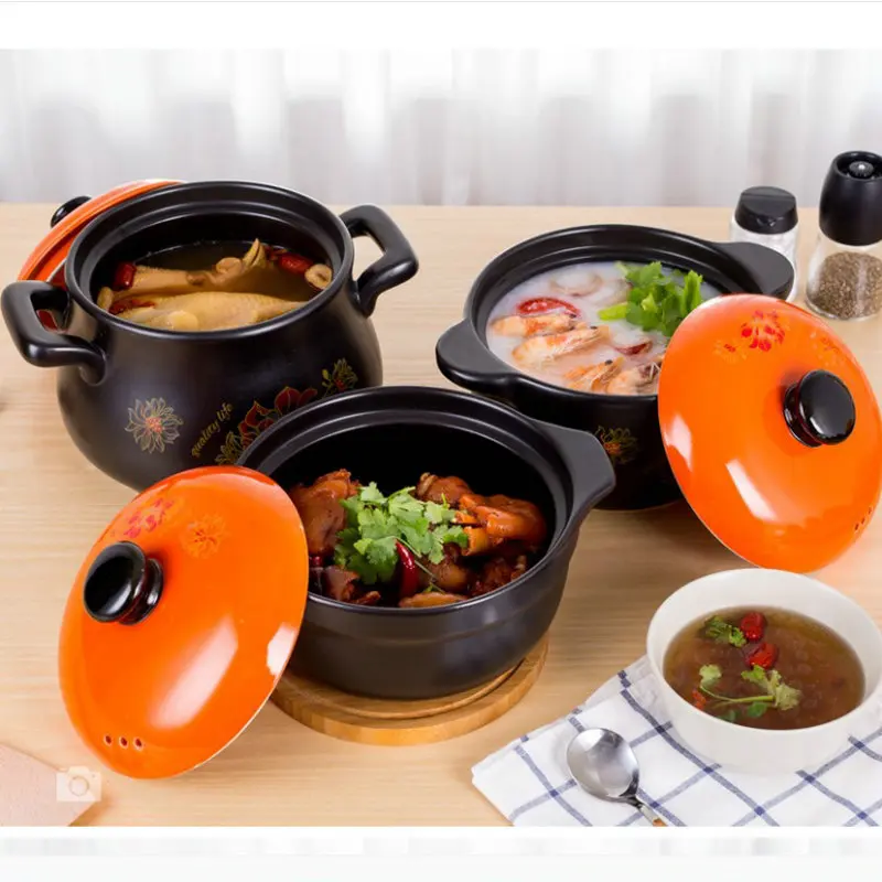 High Temperature Resistant Earthenware Soup Pot Soup Casserole Ceramic Open Flame Household Gas Clay Pot for cooking
High Temperature Resistant Earthenware Soup Pot Soup Casserole Ceramic Open Flame Household Gas Clay Pot for cooking