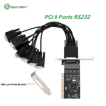 IOCREST with low profile bracket 8 Ports RS232 DB-9 Com PCI Serial Controller I/O Card with Fan-out Cable
IOCREST with low profile bracket 8 Ports RS232 DB-9 Com PCI Serial Controller I/O Card with Fan-out Cable