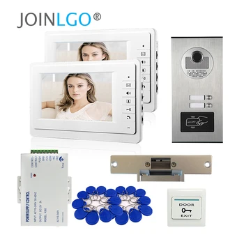 7" Color Video Door Phone Intercom System 2 Monitor + RFID Access Door Camera for 2 Apartment Strike Electric Lock FREE SHIPPING
7" Color Video Door Phone Intercom System 2 Monitor + RFID Access Door Camera for 2 Apartment Strike Electric Lock FREE SHIPPING