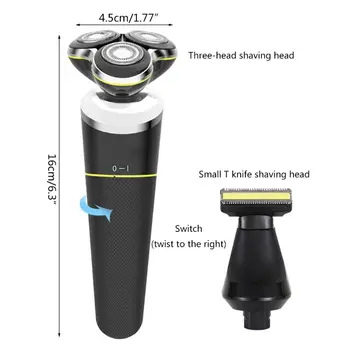 2 in 1 4D Men Electric Shaver Razor Waterproof Cordless USB Rechargeable Trimmer 
2 in 1 4D Men Electric Shaver Razor Waterproof Cordless USB Rechargeable Trimmer