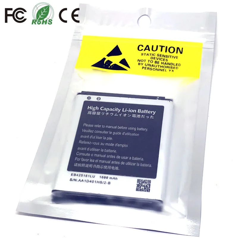 EB425161LU Battery For SAMSUNG Galaxy S Duos GT S7562 S7566 S7568 i8160 S7582 S7560 S7580 i8190 S3 Mini EB-F1M7FLU battery
EB425161LU Battery For SAMSUNG Galaxy S Duos GT S7562 S7566 S7568 i8160 S7582 S7560 S7580 i8190 S3 Mini EB-F1M7FLU battery