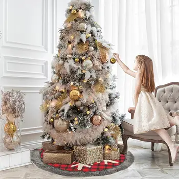 2020 christmas skirt Round Red Black Plaid Cloth Xmas Tree Skirt Cover Floor Carpet Christmas Decor navidad Party home Supplies 
2020 christmas skirt Round Red Black Plaid Cloth Xmas Tree Skirt Cover Floor Carpet Christmas Decor navidad Party home Supplies