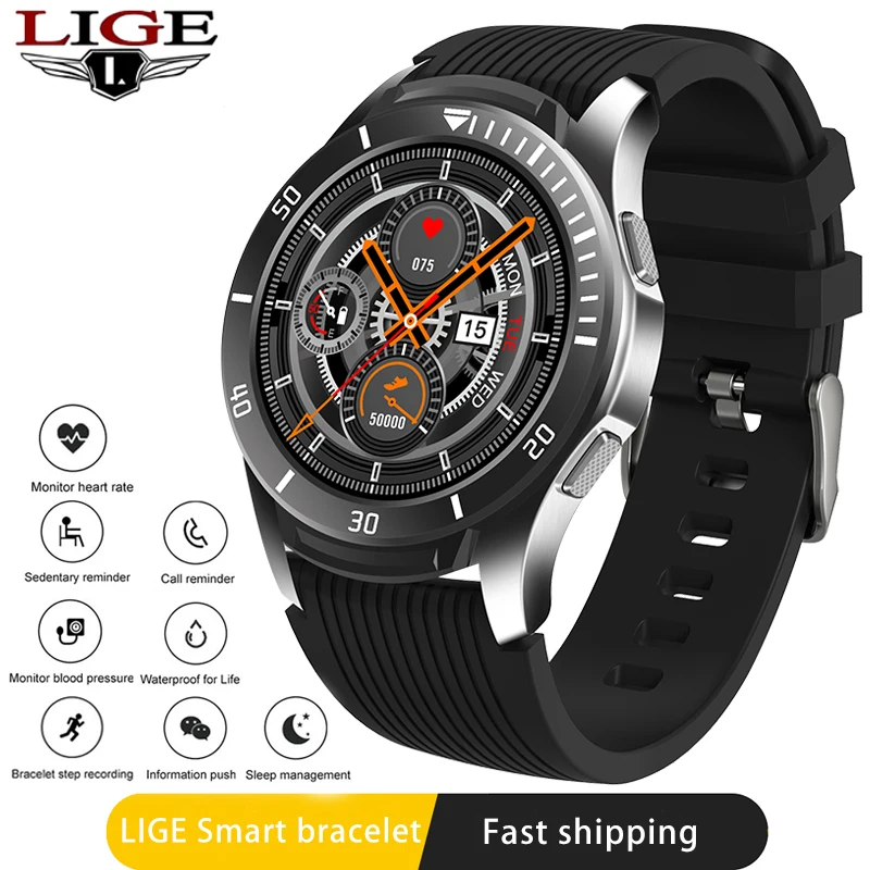 LIGE 1.28 inch Smart Watch Men Full Touch Fitness Tracker Blood Pressure Smart Clock Women GTS Smart Bracelet for iOS Android 
LIGE 1.28 inch Smart Watch Men Full Touch Fitness Tracker Blood Pressure Smart Clock Women GTS Smart Bracelet for iOS Android