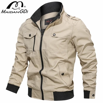 MAIDANGDI Brand 2020 Spring New Slim Bomber Pilot Jackets For Men Autumn Male's US Air Force Solid Cotton Training Clothing
MAIDANGDI Brand 2020 Spring New Slim Bomber Pilot Jackets For Men Autumn Male's US Air Force Solid Cotton Training Clothing