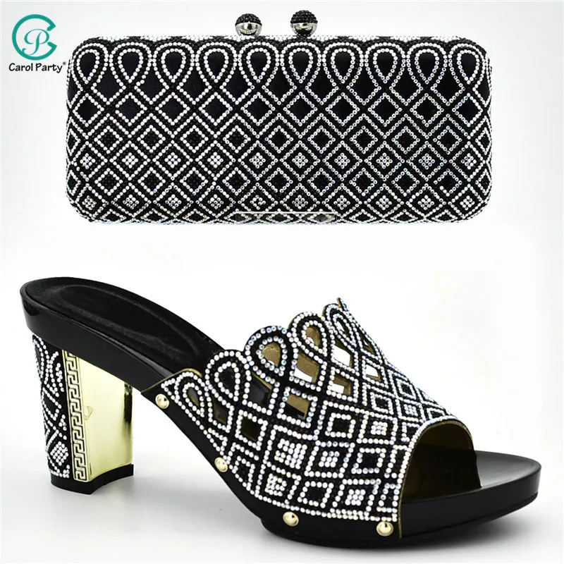 High Quality 2019 Italian Design African Ladies Party Matching Shoes and Bag Set in Black Color Nigerian Women Shoe and Bag
High Quality 2019 Italian Design African Ladies Party Matching Shoes and Bag Set in Black Color Nigerian Women Shoe and Bag