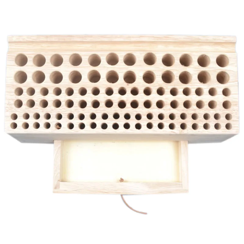 Leather Craft Storage Wood Box 98 Hole Function Tool Box Holder