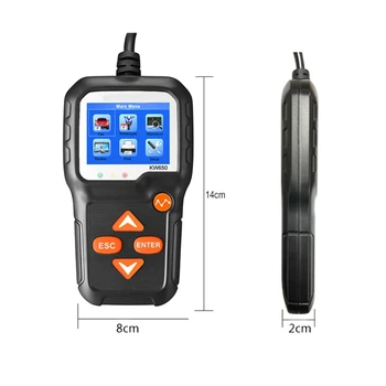 KW650 Battery Tester 12V 6V Car Motorcycle Battery System Analyzer Test Tools E7CA
KW650 Battery Tester 12V 6V Car Motorcycle Battery System Analyzer Test Tools E7CA