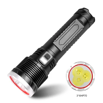 Most Bright 3x XHP70 LED Flashlight 18650 Rechargeable Zoom Torch Light Strong Light Flashlight Low Light Flashlight
Most Bright 3x XHP70 LED Flashlight 18650 Rechargeable Zoom Torch Light Strong Light Flashlight Low Light Flashlight